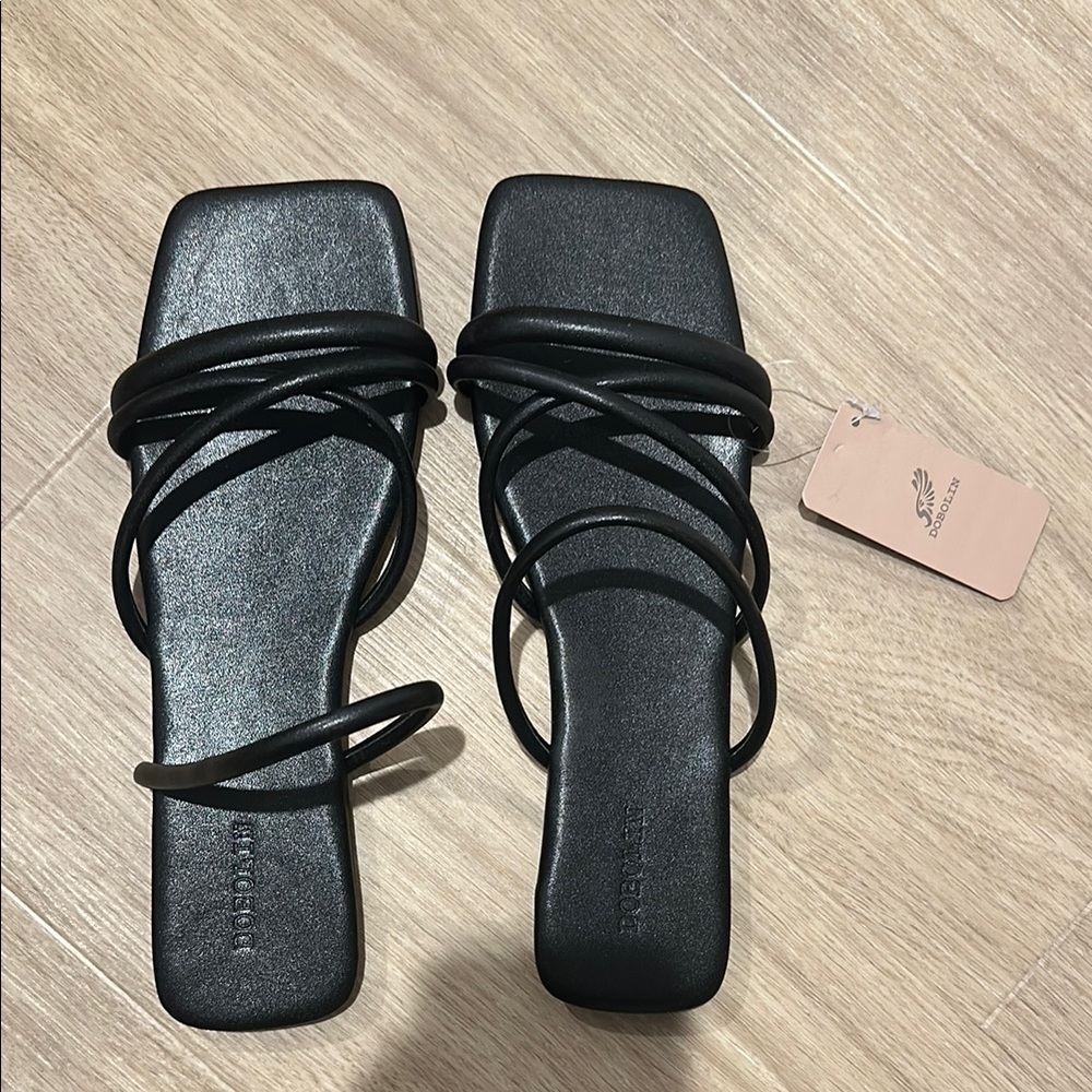 Black Strappy Sandals